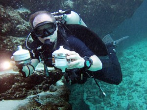 About to surface with the beta loggers.