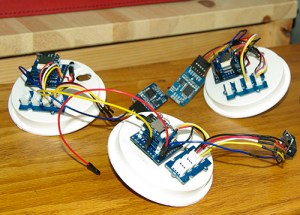 Logger units with I2C hub for sensor and RTC connections.