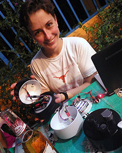 Aubri shows off her new loggers