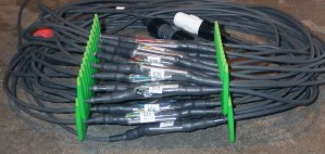 Using shower combs to separate sesors in the calibration bath