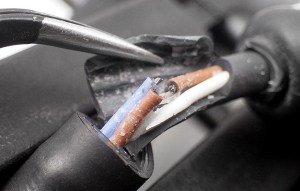 These internal wire failures did not compromise the integrity of the outer jacket.