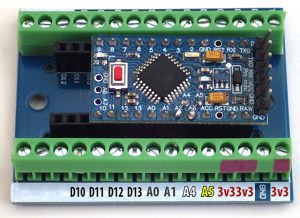 Connection map for analog side of Nano S-Terminal board